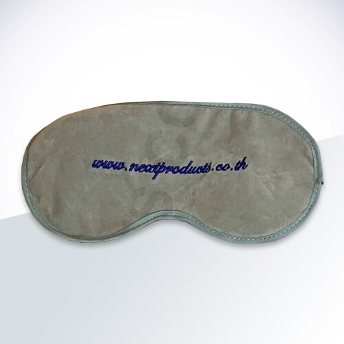 Sleeping mask gray embroidery