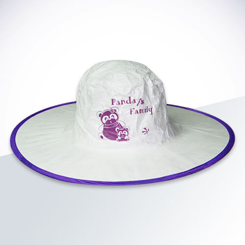 Cap and hat pop up hat purple rim (spunbond)