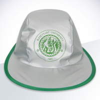 Cap and hat pop up cap green rim (silver coat)